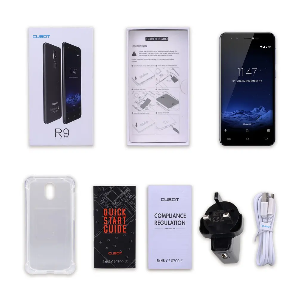 Cubot R9 mt6580 четыре ядра 1.3GH Android 7 0 смартфон 2 ГБ Оперативная память 16 Встроенная 13 +