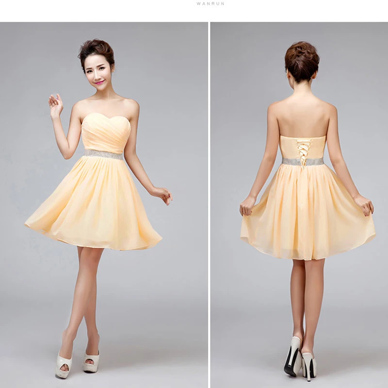 Suosikki 2017 новое поступление шифоновое платье для выпускного а силуэта Мини