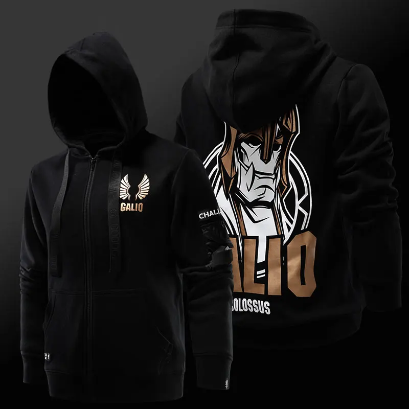 TEE7 GG серия best king sneaking assassin night running sports edition kai ying Мужской Хлопковый жилет на молнии с капюшоном модные толстовки с капюшоном - Цвет: Серый