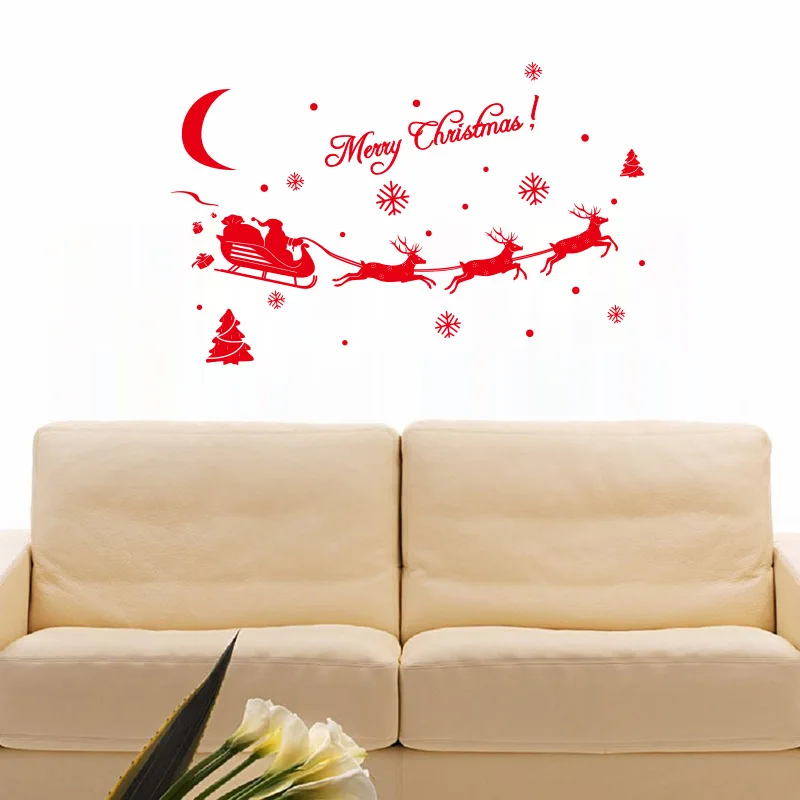 Popular Christmas Decoration Window Stickers Home Decor Decals Xmas House | Дом и сад