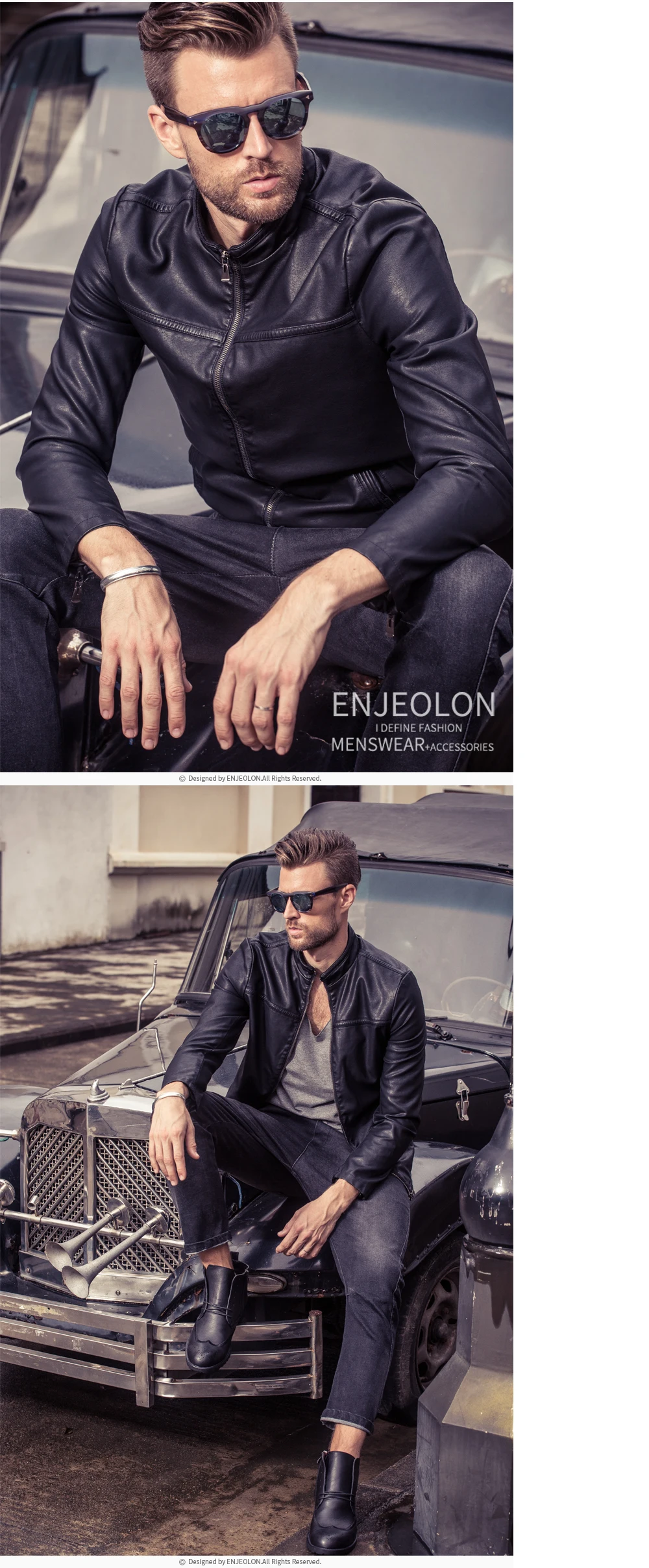 Бренд Enjeolon, мотоциклетная кожаная куртка, Мужская качественная модная куртка для мужчин, байкерская куртка, пальто, Мужская крутая одежда P209