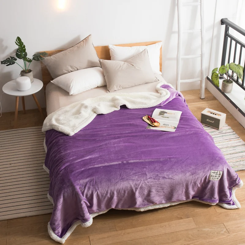 Овчины большой теплый утолщенный рождественские пледы Одеяло покрывало