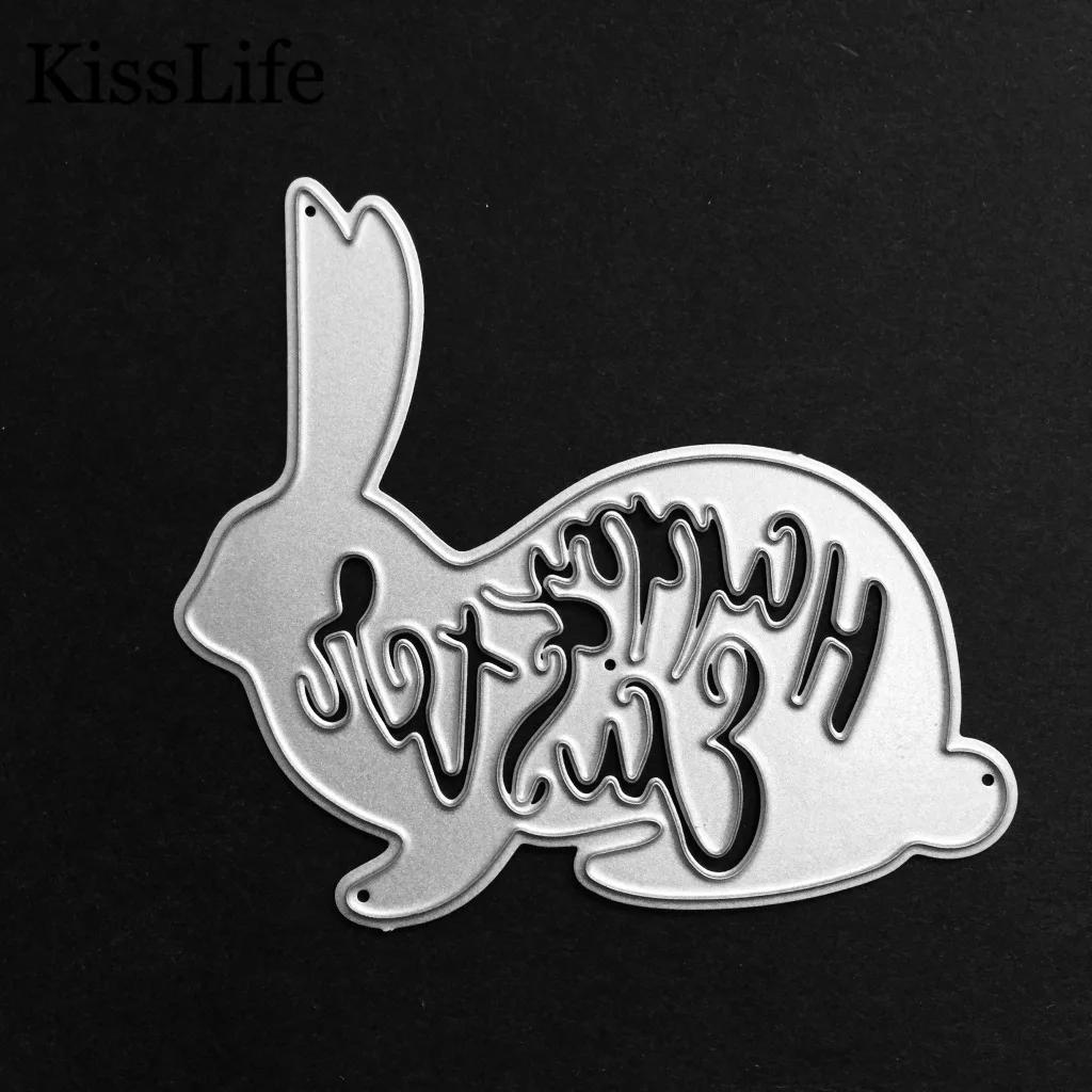 2019 набор металлических вырубных штампов в стиле Счастливой Пасхи кролик