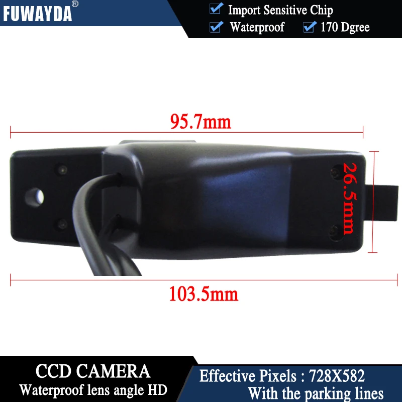 Автомобильная камера заднего вида FUWAYDA светодиодный HD CCD с ночным видением и