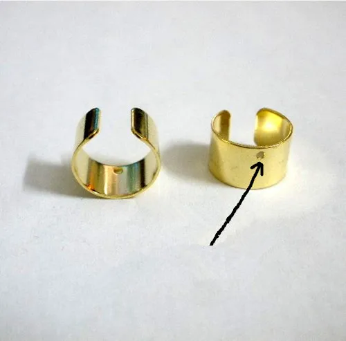 Серьги каффы для пирсинга медные клипсы 10 х6 мм|clip on earrings|piercing clipear cuff |