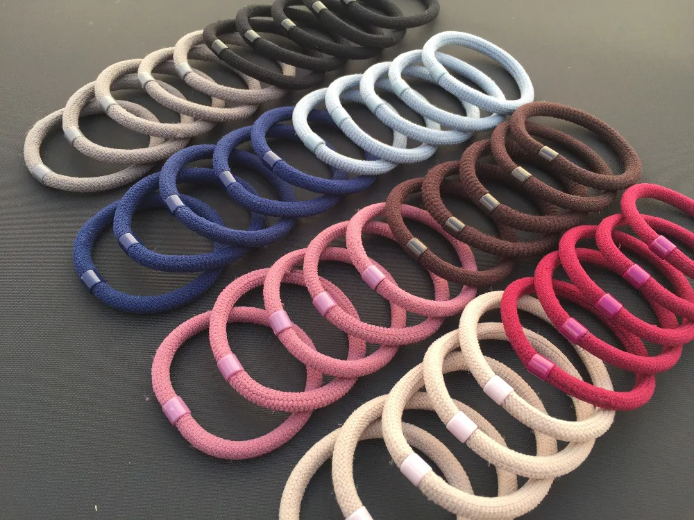 Женские эластичные резинки для волос 12 шт./упак. 8 однотонных цветов|rubber band|hair