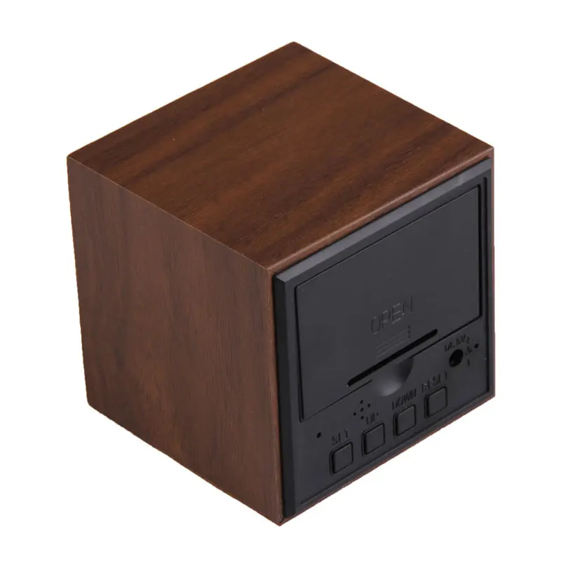 Новое поступление настольные часы 3 x AAA/ USB мини портативные деревянные Красный