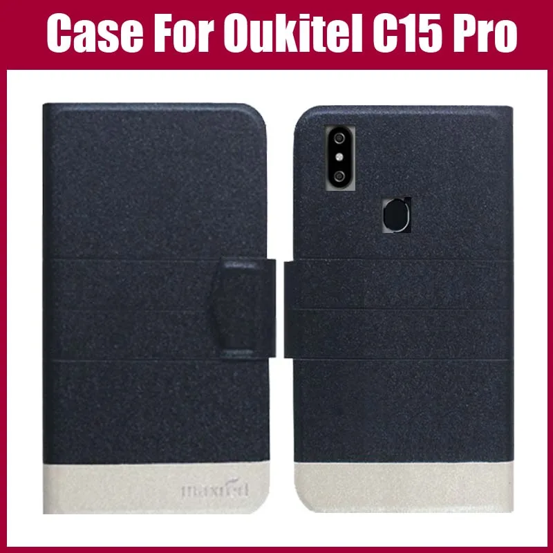 Горячая распродажа! Oukitel C15 Pro Чехол Новое поступление 5 цветов модный флип