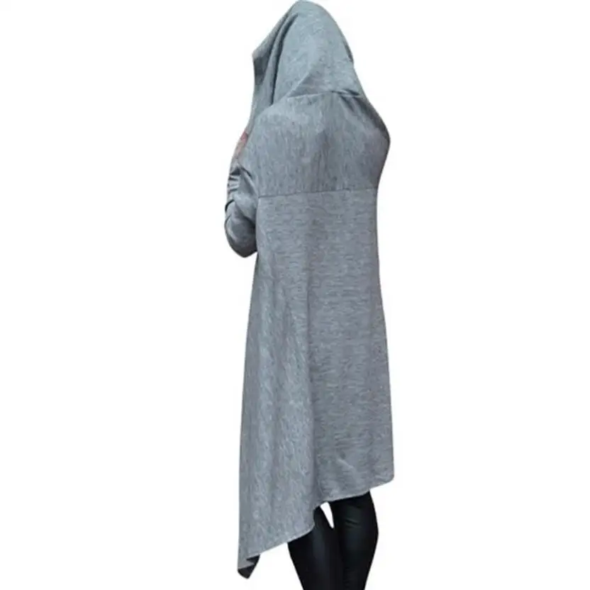 

CAT I DO WHAT Letters Print Long Irregular Hoodies For Women Harajuku Sweatshirts Hoodies Women Pockets Corduroy Printing