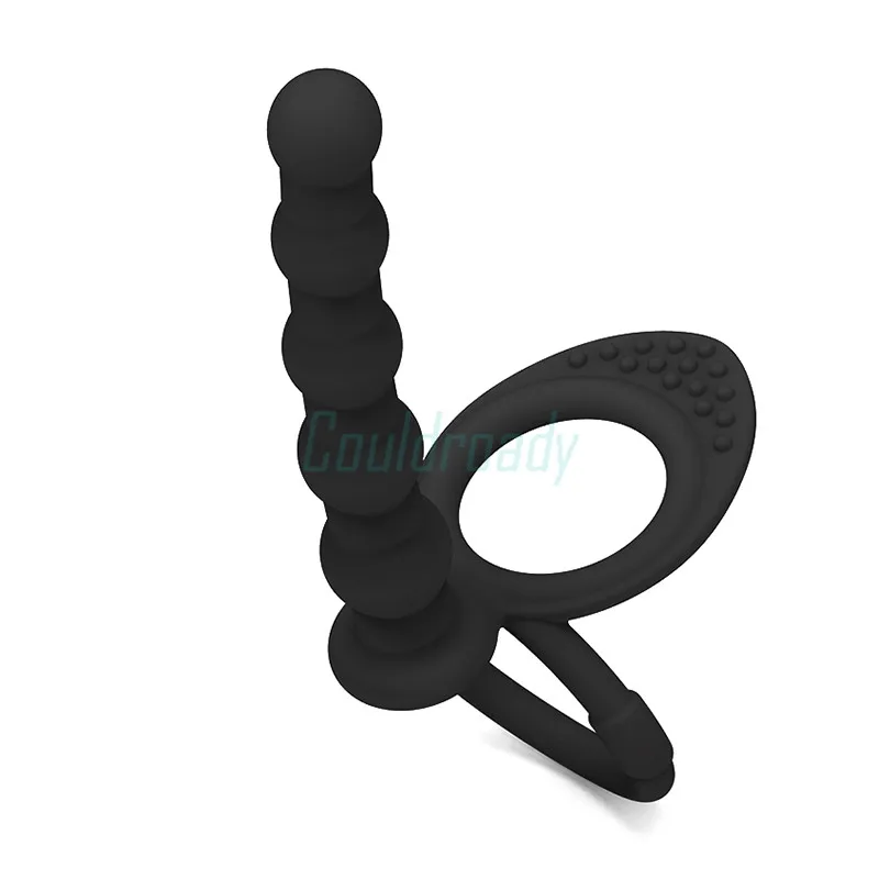 Silicone Double Penetration Penis Strapon Anal Beads Strap On Plug Man for Beginner Anus Dildo Sex Toys Couples | Красота и здоровье