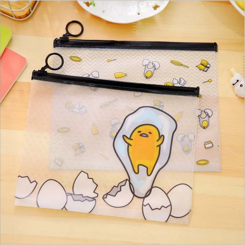 2 стиля мультфильм Gudetama ленивое яйцо ПВХ сумка документов папки файла