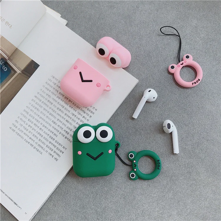 Мягкий силиконовый резиновый защитный чехол для наушников Airpods 1 2 Pro | Электроника