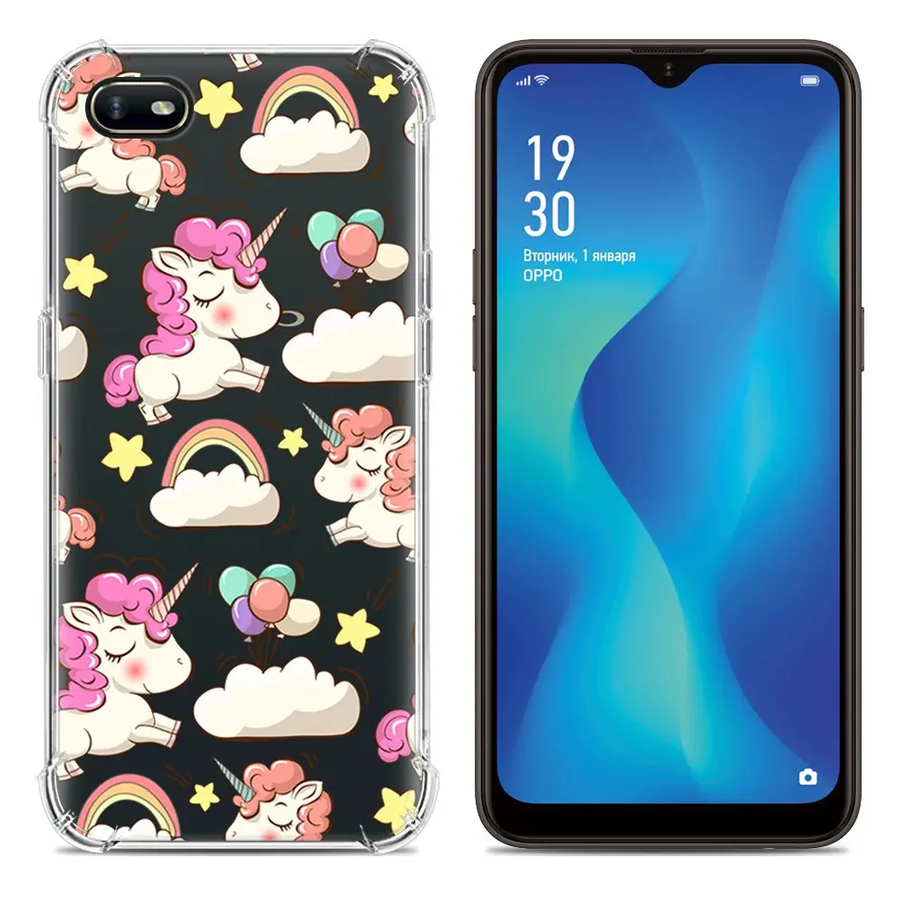 Ударопрочный чехол для телефона для OPPO A1K, 6,1 дюймов, милый мультяшный модный дизайн, мягкий чехол с красочным рисунком - Цвет: 4