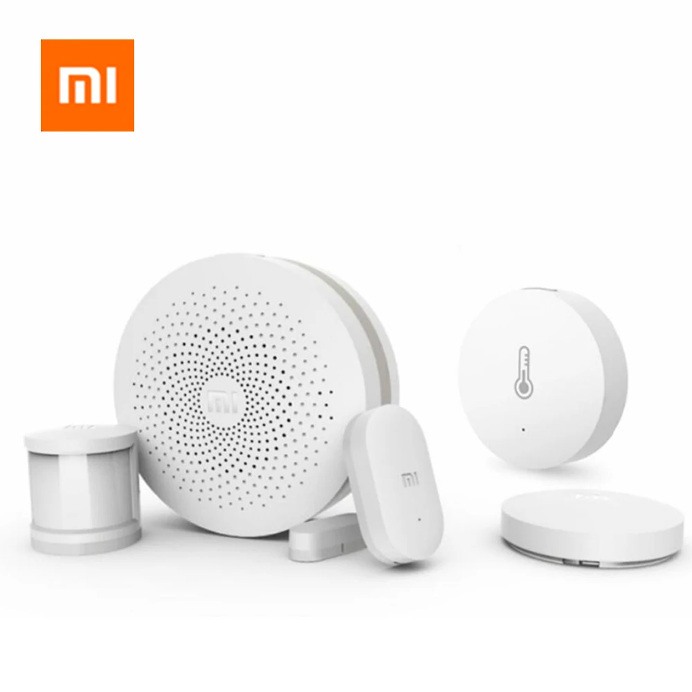 Оригинальный Xiaomi Mijia умный дом Комплект шлюз датчик температуры и влажности