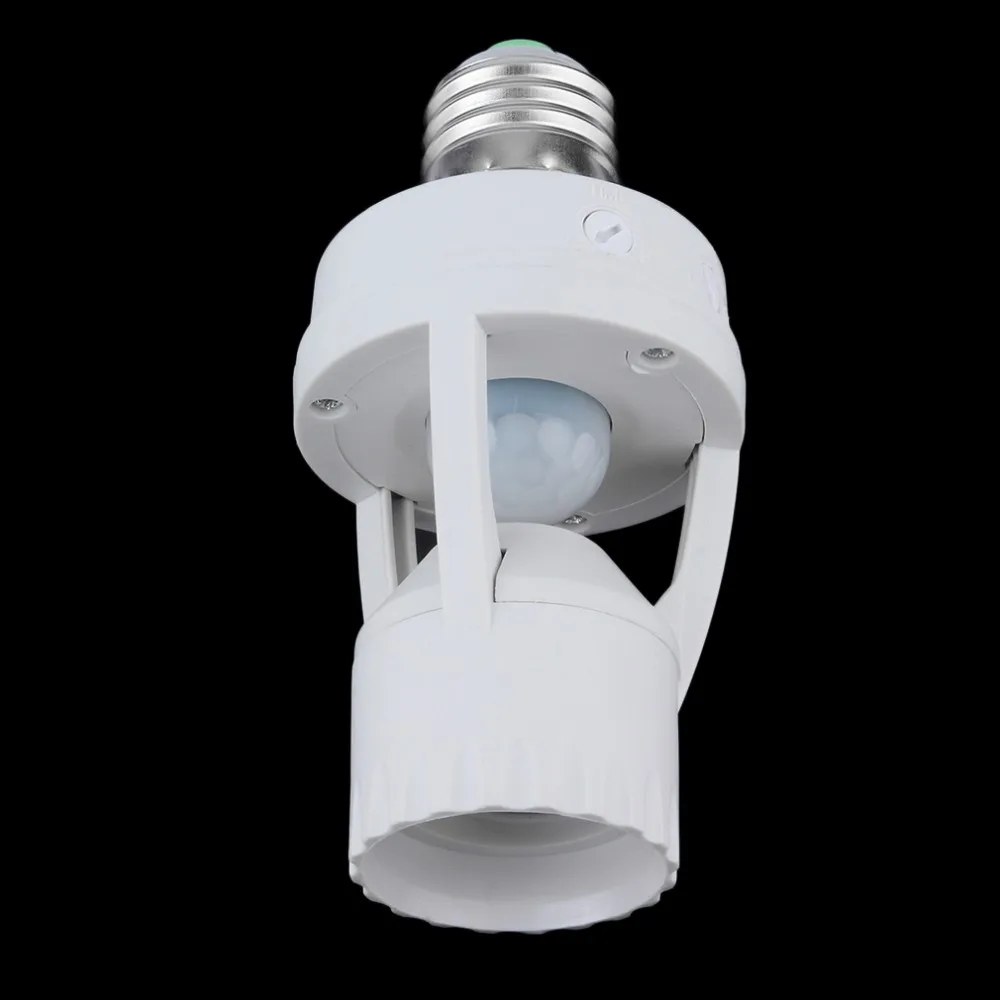 New 360 Degrees PIR Induction Motion Sensor IR infrared Human E27 Plug Socket Switch Base Led Bulb light Lamp Holder AC 110-220V | Лампы и