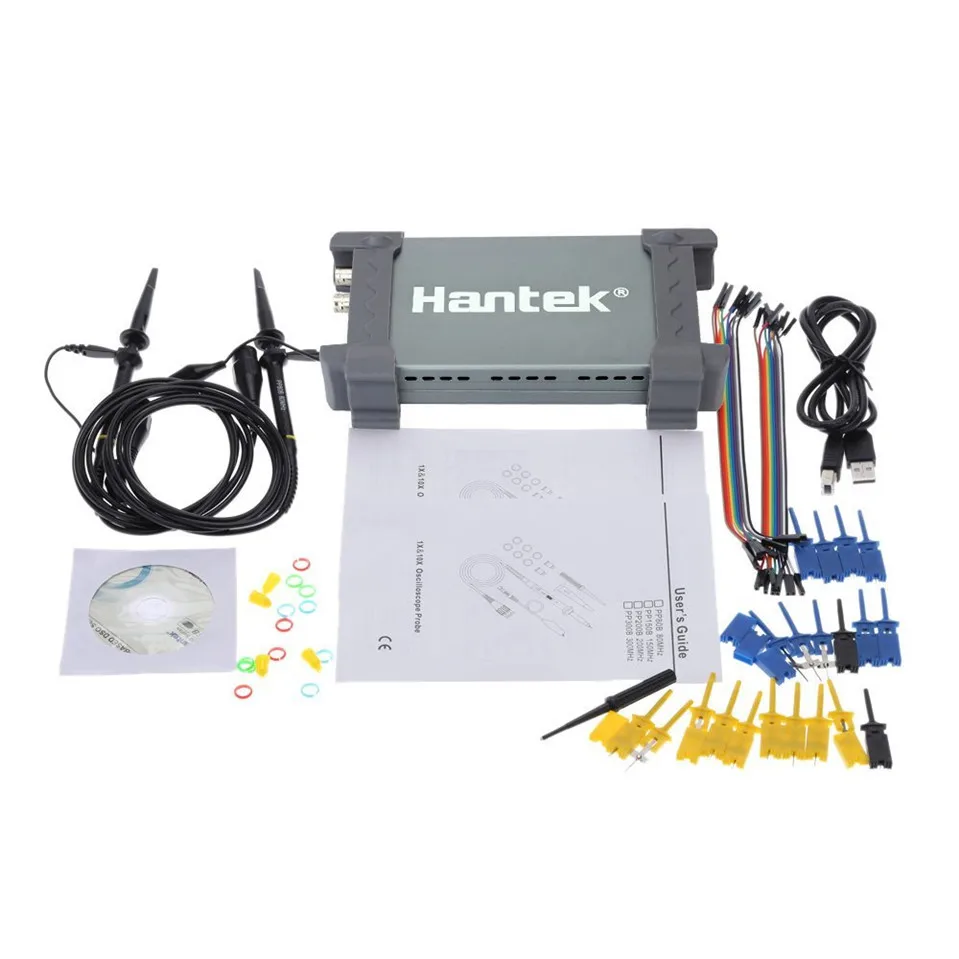 2018 Hantek6022BL Оригинальный ПК USB осциллограф 2 цифровых канала 20 МГц полоса