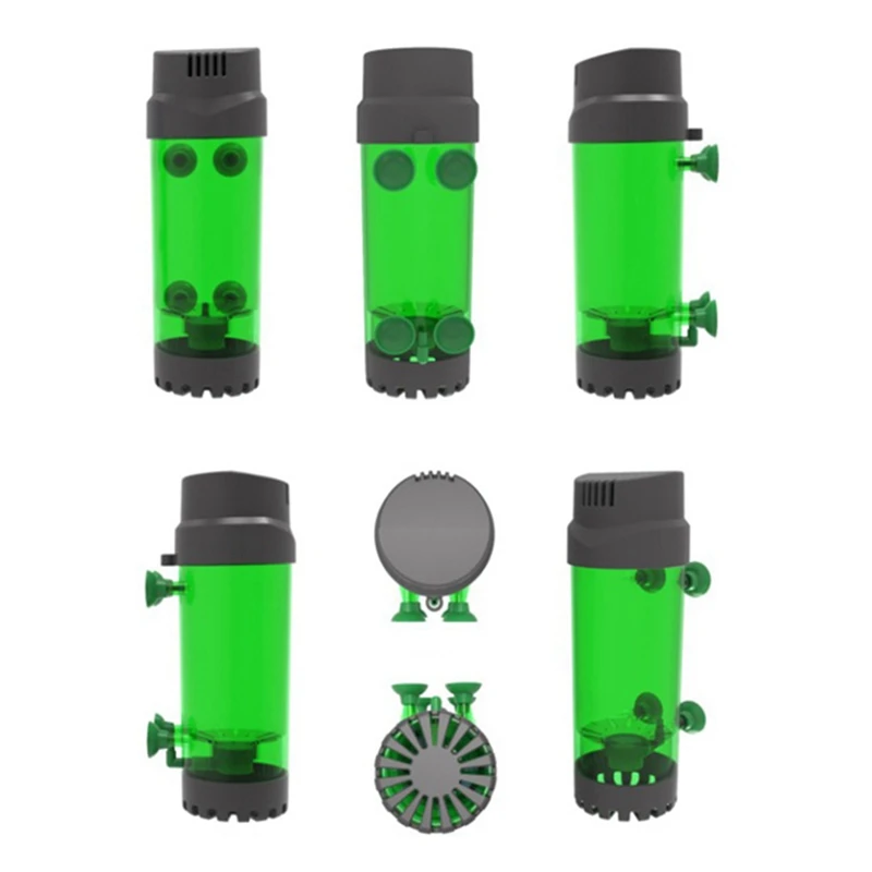 Aquarium Filter Fluidized Moving Bed Filter Bubble Bio Media Filter for Aquarium Fish Tank with Air Stone and Sponge Filter