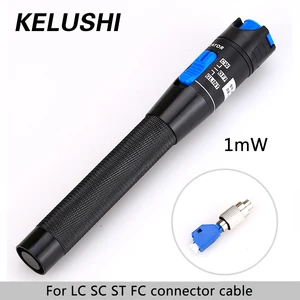 Прибор для визуального определения неисправностей KELUSHI, 1 мВт, 3-5 км, красный лазерный светильник, тестер оптоволокна, адаптер VFL LCFCSCST