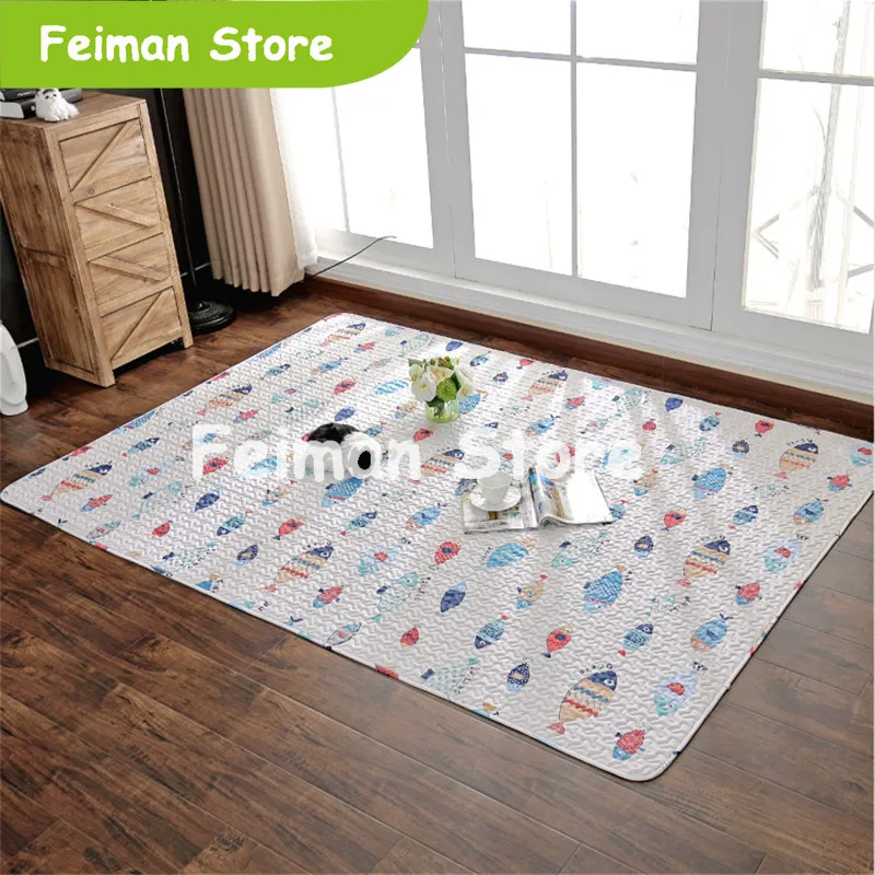 Новое поступление хлопковый стеганый детский коврик для ползания с героями