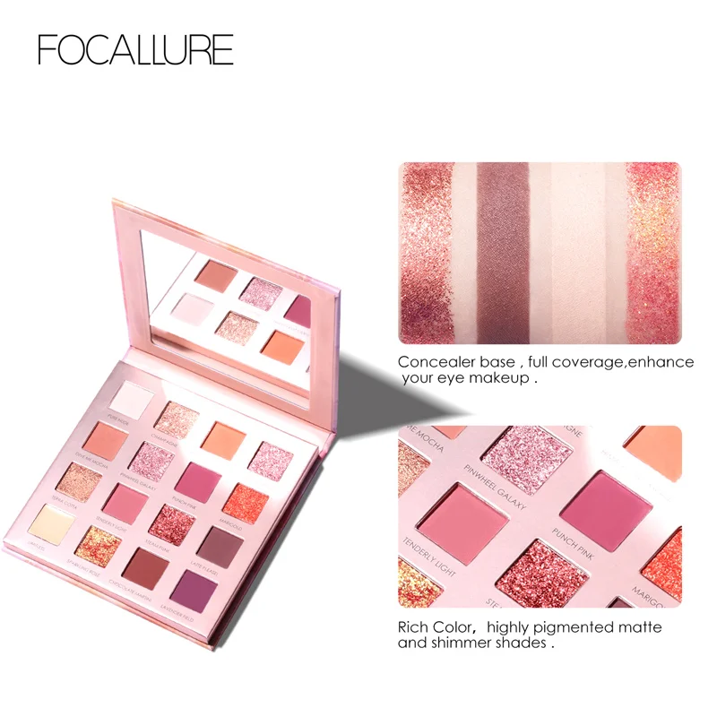 FOCALLURE новинка рассвет тени для век палитра блеск матовый пигмент рассыпчатая