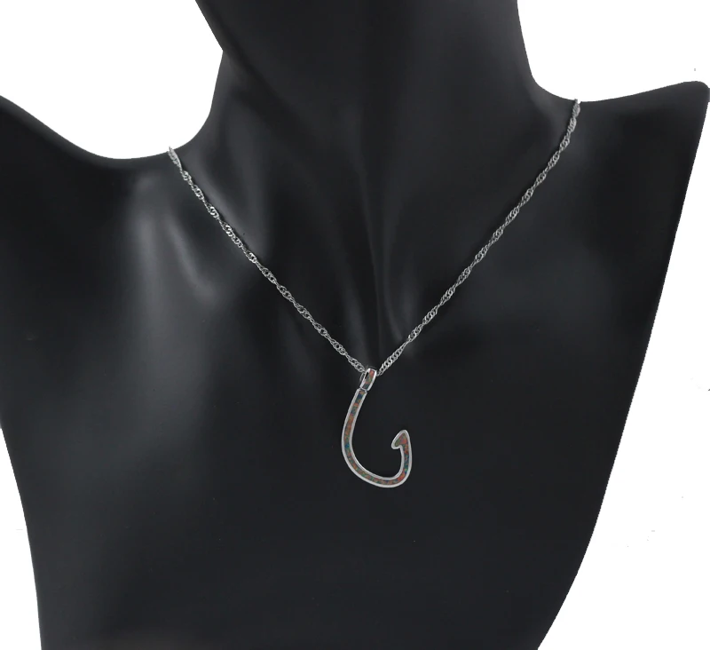HAIMIS Коричневый Огненный Опал посеребренный Мужской Женский крючок подвеска