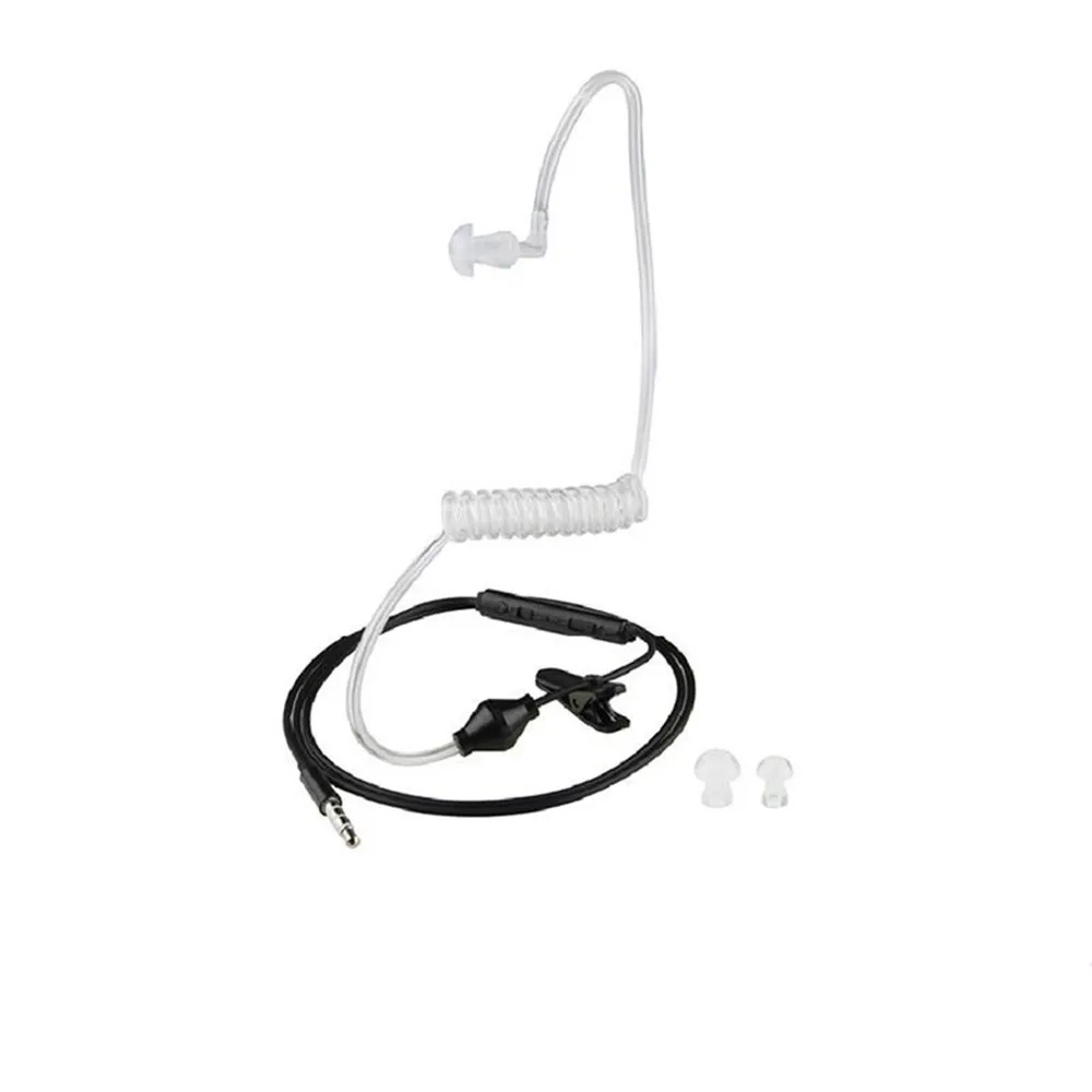 FBI Style In-ear Earphone Earbuds 3.5mm Radiation Protection Monitor Earpiece Mini Walkie Air Tube Headset with Mic | Электроника