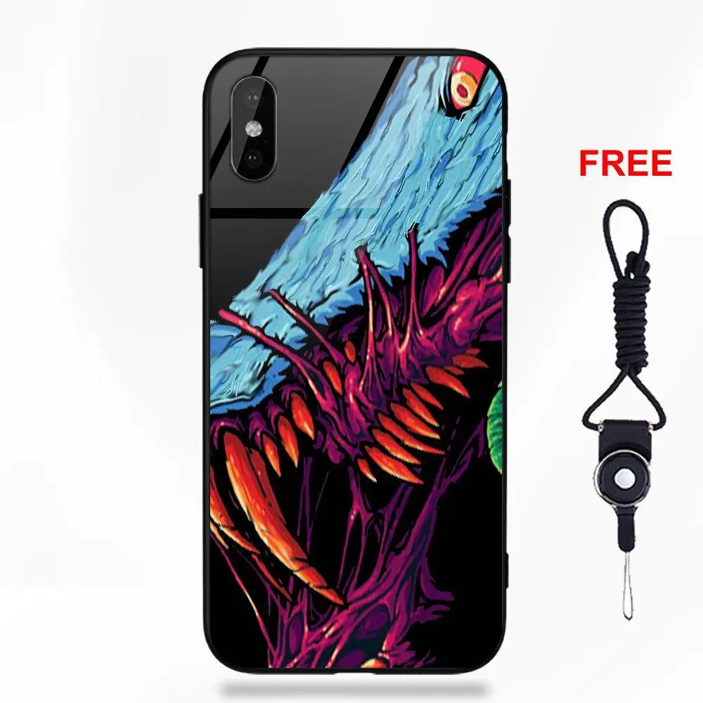 Hyper Beast Csgo уникальная роскошная мягкая ТПУ Рамка + чехол из закаленного стекла для