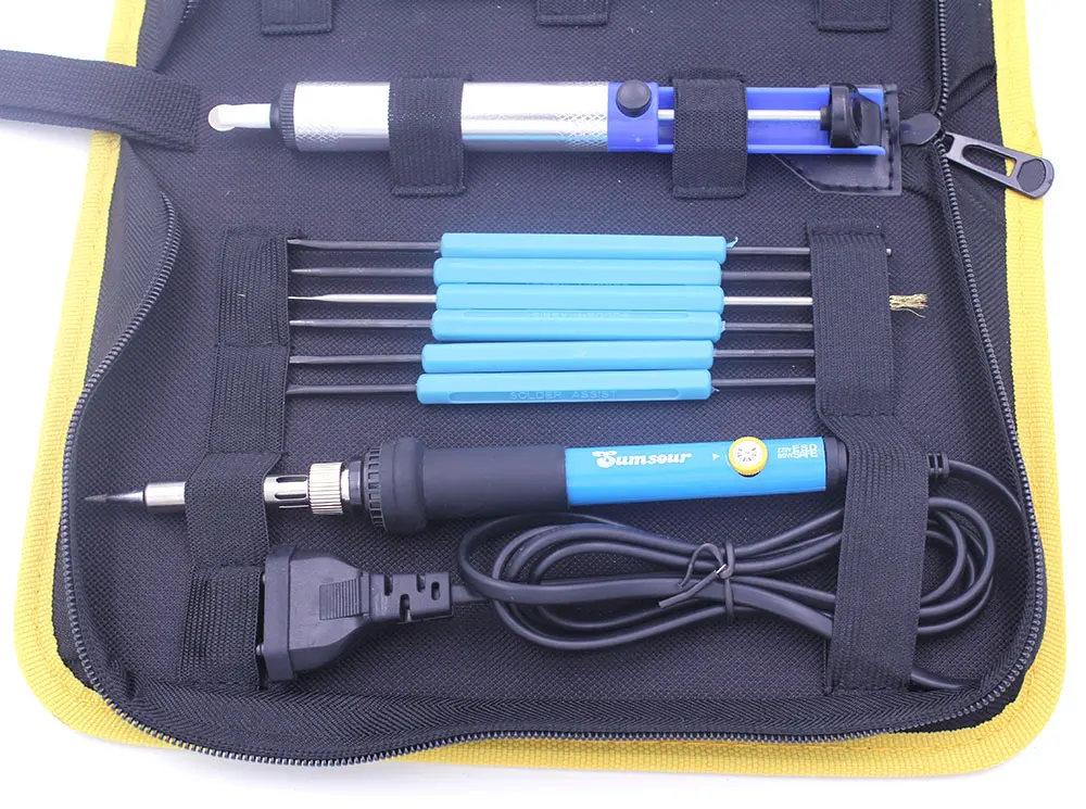 Паяльник 60 Вт DIY Регулируемая температура 220 В/110 В Электрический паяльник вилка Европа/США сварка ремонт инструменты набор Ket