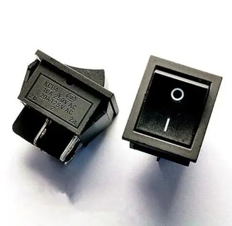 2 шт./лот 25*31 мм SPST 4PIN ВКЛ/ВЫКЛ Лодка клавишный переключатель 16 А/250 В 20 А/125 в