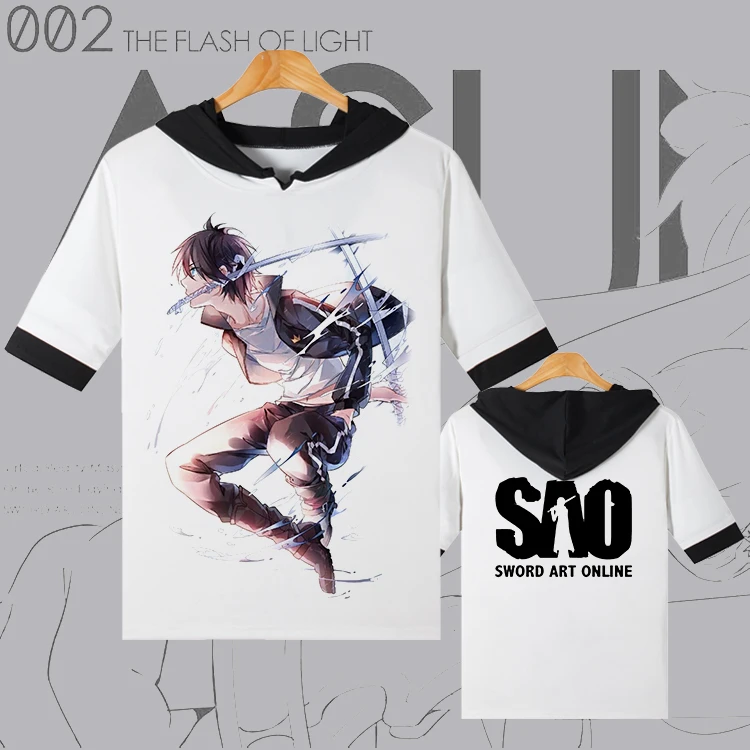 

Anime Sword Art Online Cosplay Hoodie 3D Printing Men and Women Students Campus Fashion Casual Summer Hooded Thin Sweatshirt