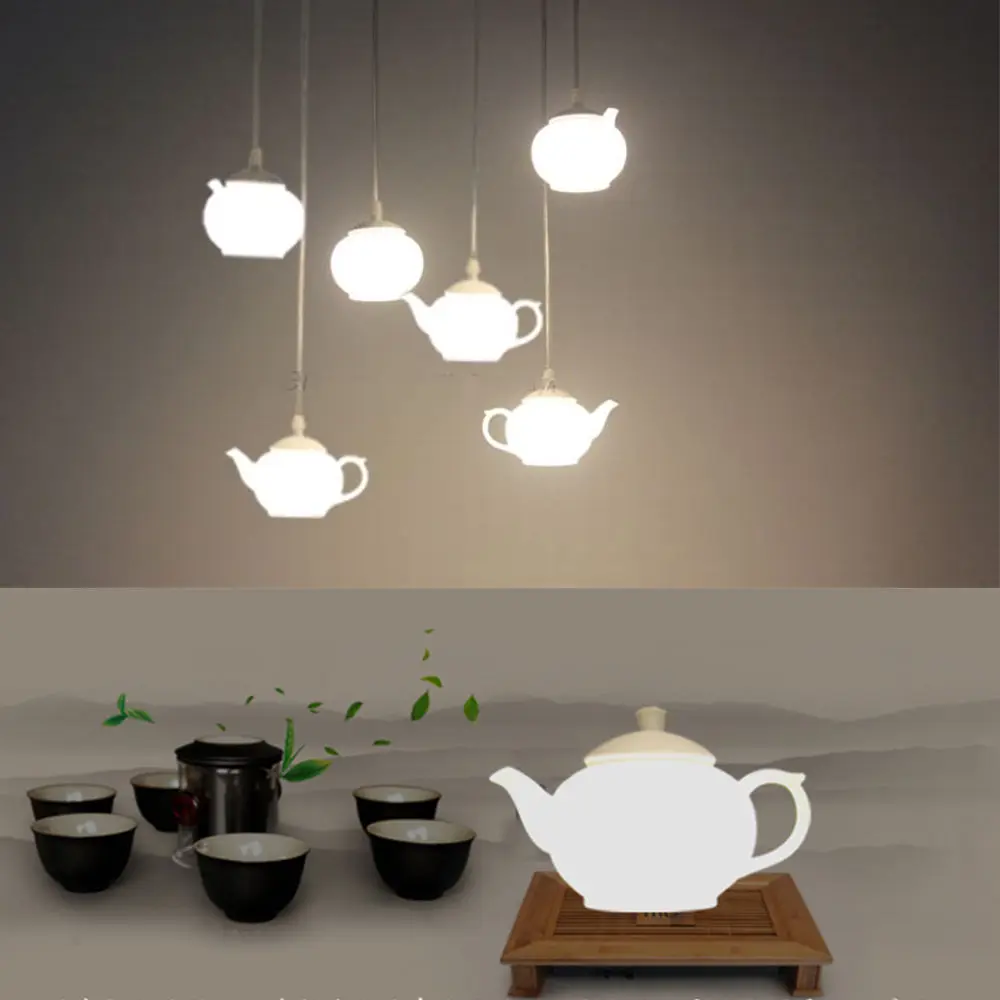 Подвесной акриловый светильник в стиле лофт Потолочная люстра с чайником