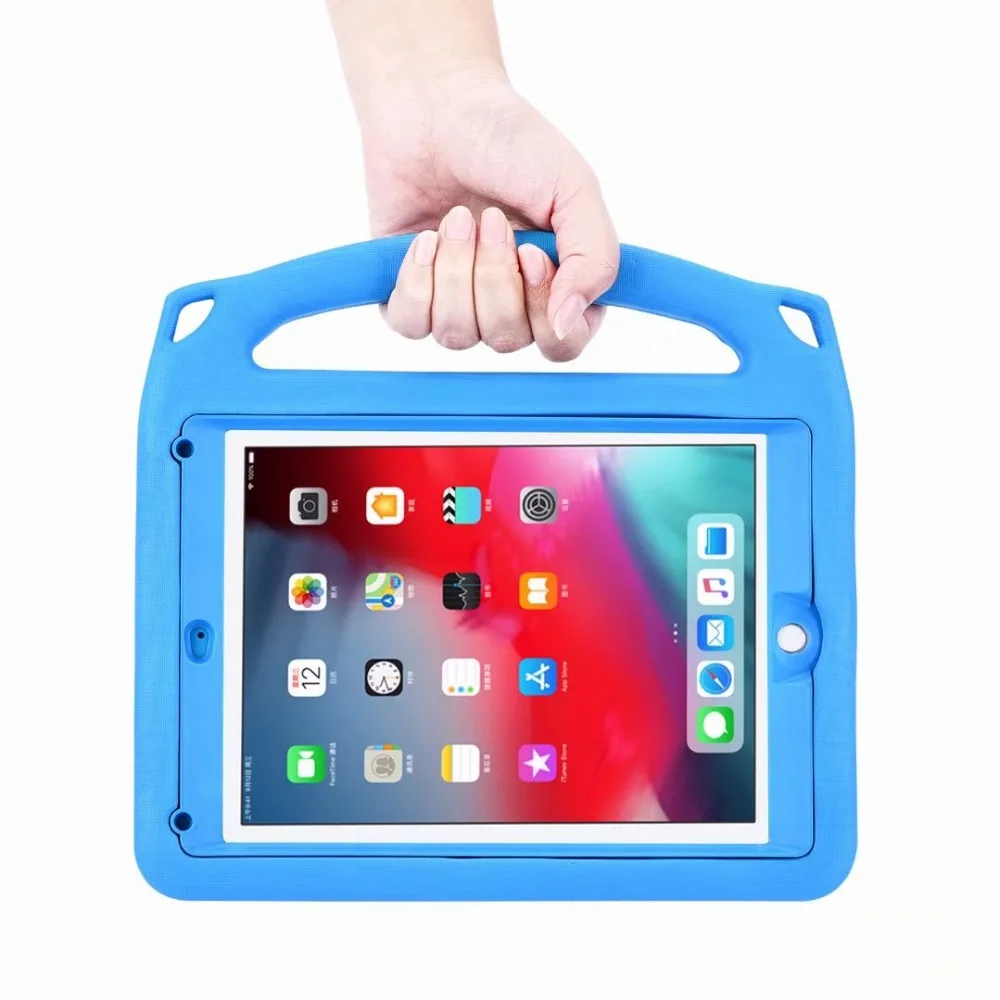 For ipad5/6 Air 1 Air 2 Pro 9.7 2017 2018 9.7 Shock Proof Friendly Non-toxic EVA Foam full body stand cover Kids Children+pen