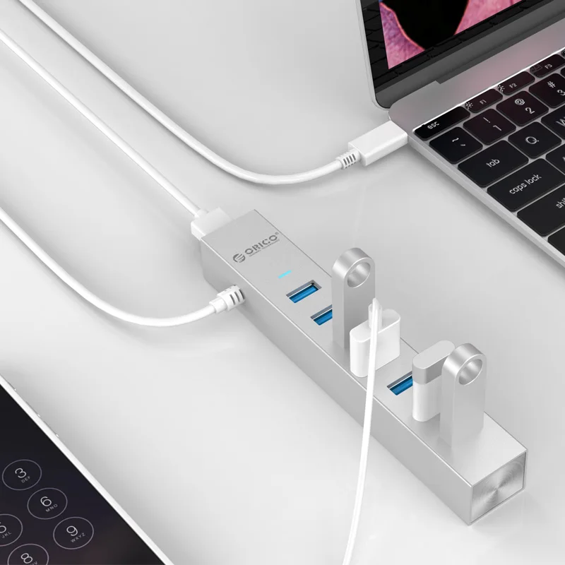 Usb Концентратор ORICO Алюминиевый 7 в 1 5 Гбит/с|7 ports|usb3.0 hubhub usb3.0 |