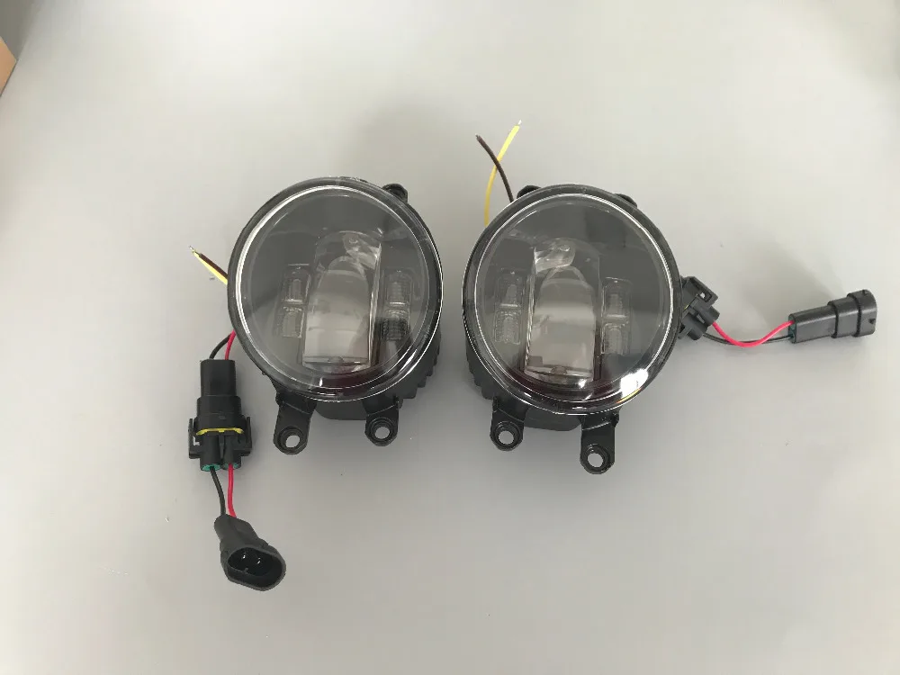 1 пара черный светодиодный проектор противотуманная фара " LEDcar противотуманная фара для Toyota Camry Corlla RAV4 Zhixuan 14-17 2700 4000