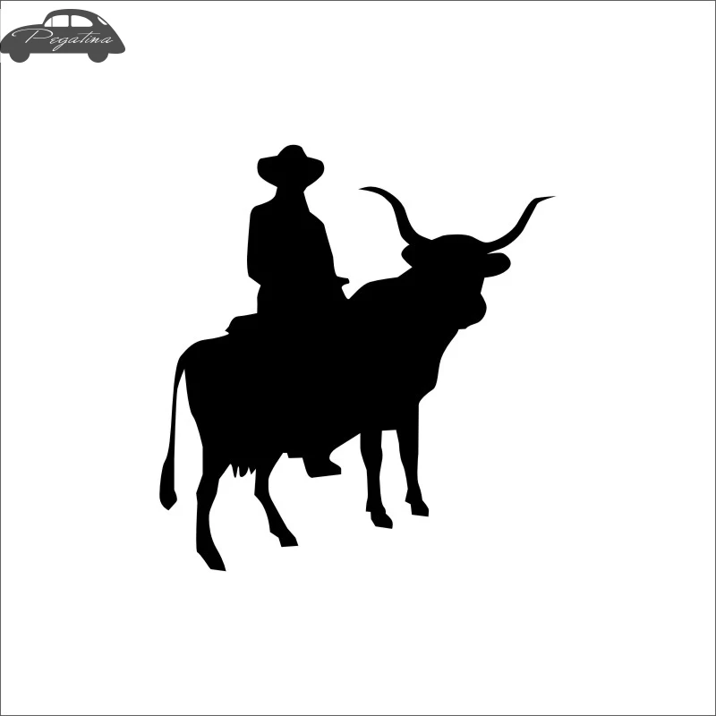 Верховая езда Bull Racing Наклейка автомобиля наклейка с ковбоем Horserace плакат