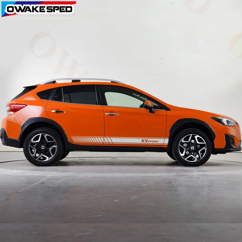 1 комплект полосы для боковой юбки двери автомобиля Subaru XV спортивный Стайлинг