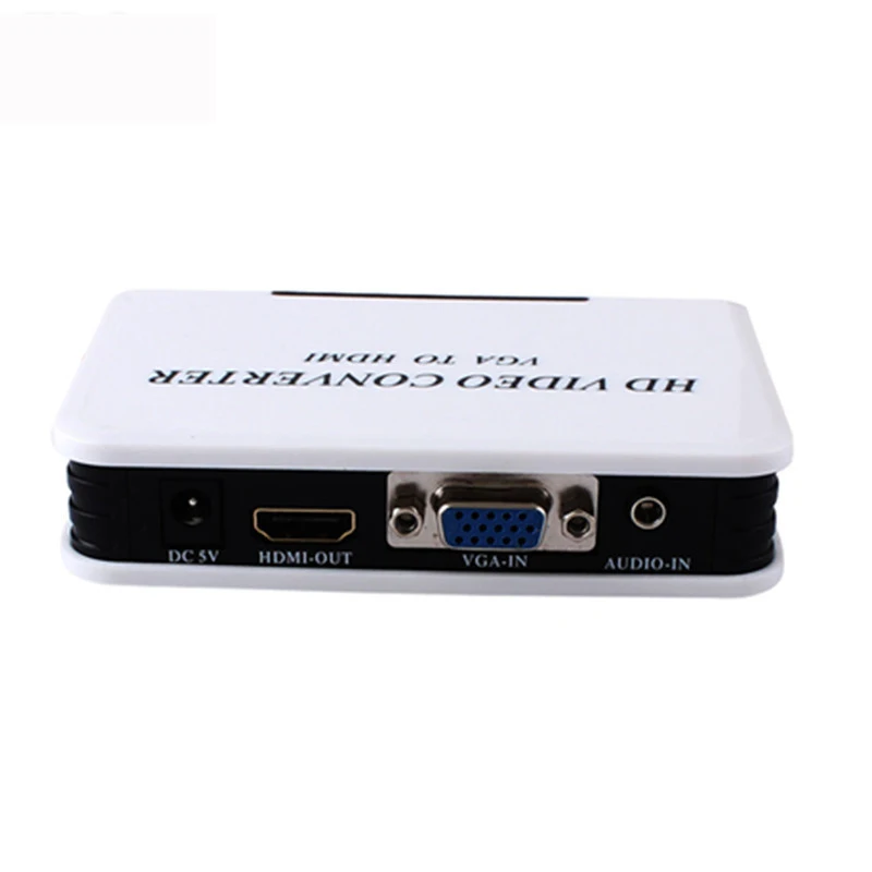 Конвертер VGA в HDMI HDTV для ПК и ноутбуков преобразователь с аудиовходом 3 5 мм HD
