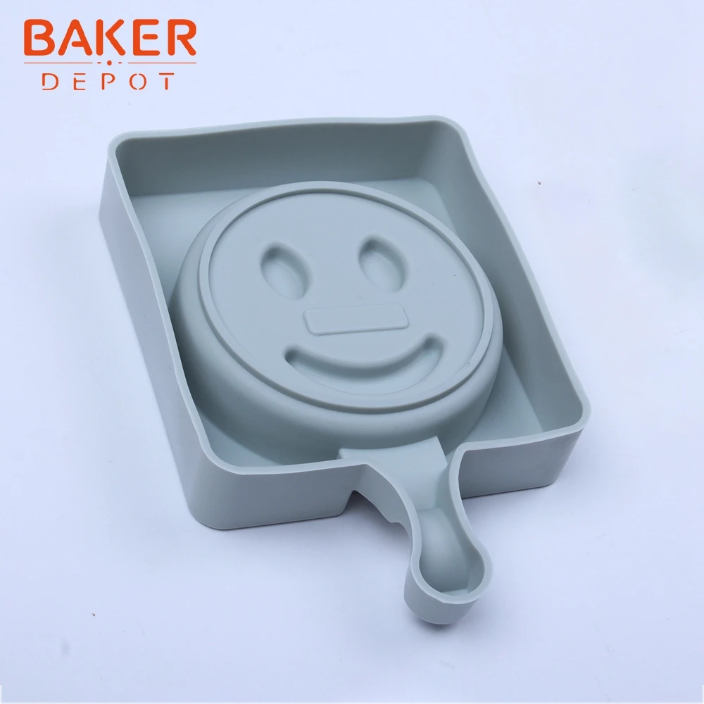 BAKER DEPOT smile face силиконовая машина для мороженого замороженный ледяной куб лоток
