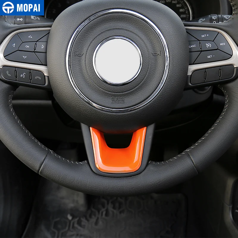 MOPAI ABS украшение для салона рулевого колеса автомобиля накладка наклейки для Jeep Renegade+ для Jeep Compass+ Стайлинг автомобиля