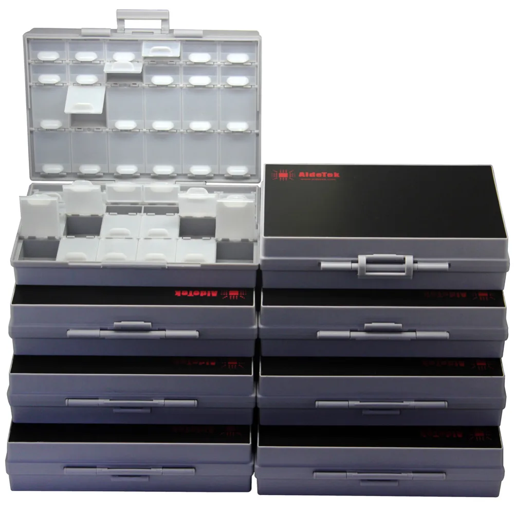 AideTek Box Organizer Craft Beads Storage lids пустой корпус SMD SMT organizer surface mount plastic toolbox white 8BOXALL48|Ящики