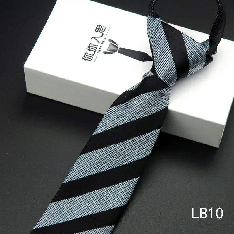 

Men and women business casual small narrow neckties Wedding monochrome arrow - type tie Polyester Zipper tie