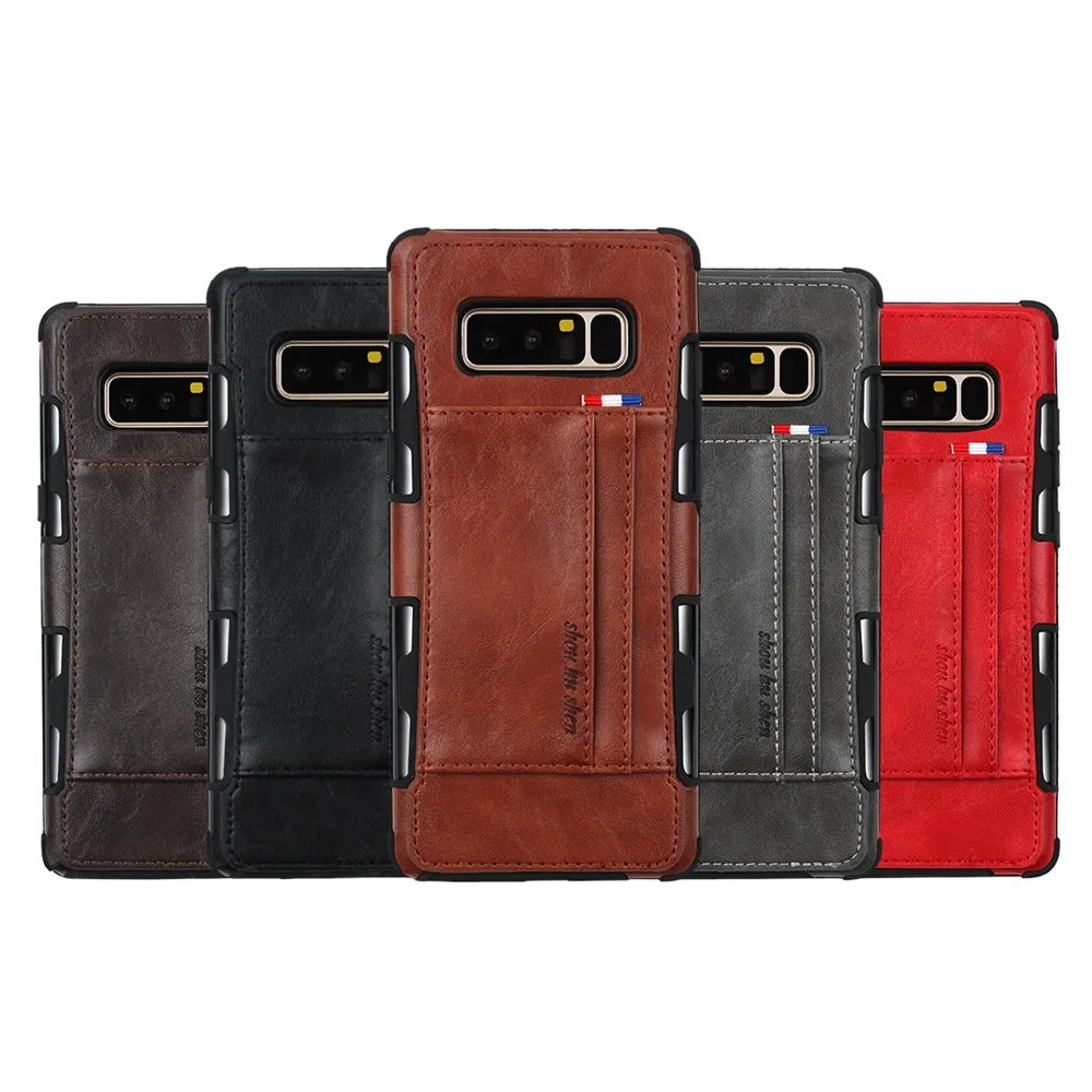 Кожаный бумажник чехол для samsung Galaxy S8 плюс Слот карт Роскошный S9 Note 9 Coque