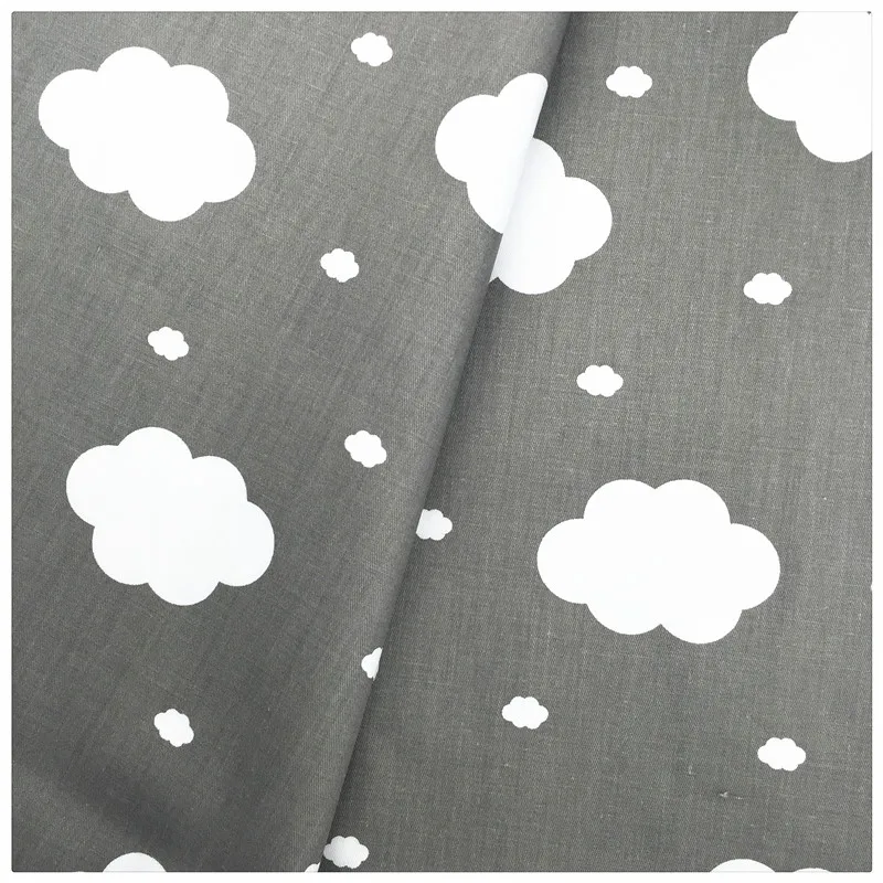 Ткань с принтом облаков 100% хлопок стеганая ткань для самостоятельного шитья
