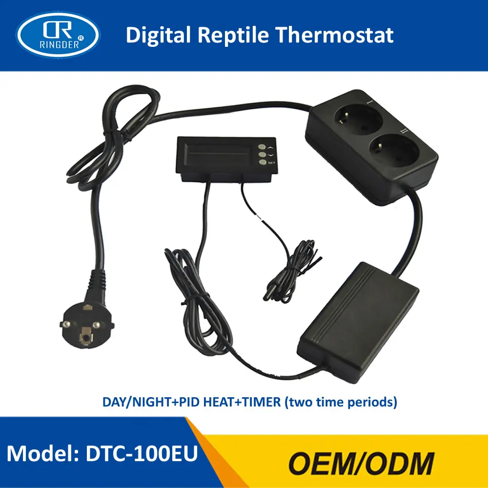 RINGDER DTC 100 0 50C цифровой день/ночь рептилия Диммируемый термостат с разъемом