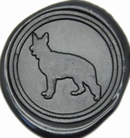 german shepherd wax seal stamp brass head with wooden handle wedding invitation wax seal sealing