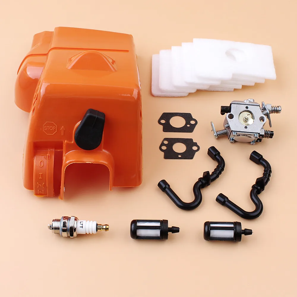 Верхний цилиндр двигателя крышка воздушного фильтра карбюратор топливный шланг