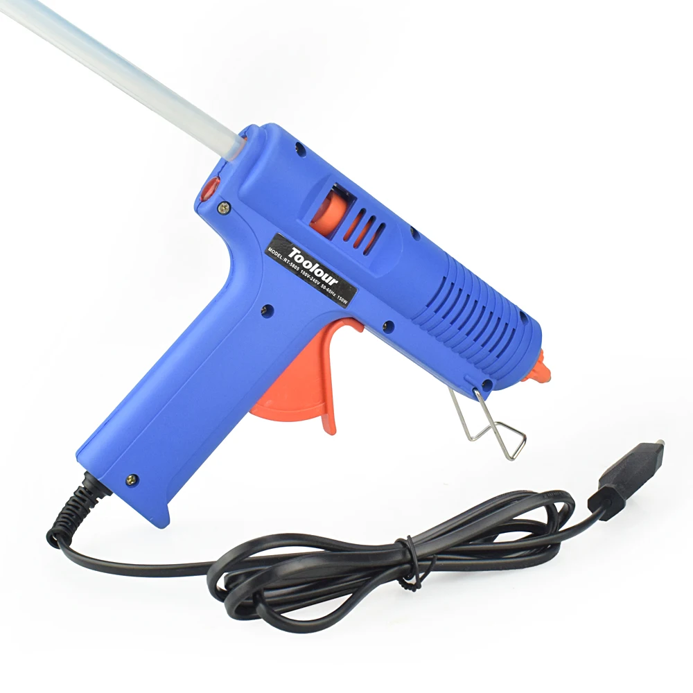 Toolour ЕС 100 V-240 V 150W Промышленные горячего расплава клея пушка с 11-ти миллиметровый клей-палочки Смарт Контроль температуры Термальность клеевого пистолета набор инструментов для самостоятельного