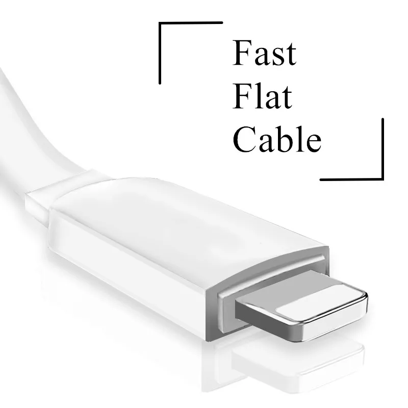 Плоский USB кабель для iPhone GUSGU мобильный телефон 2 1 А зарядный usb передачи данных iPad