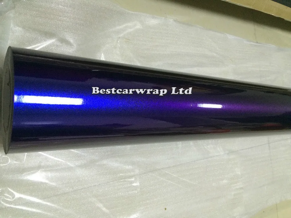 Фиолетовый жемчужный блеск виниловая пленка с эффектом хамелеона прямого кроя