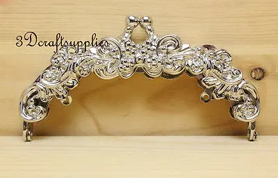 Металлическая рамка для кошелька с застежкой из сплава и никеля 5 дюймов x 2 1/2